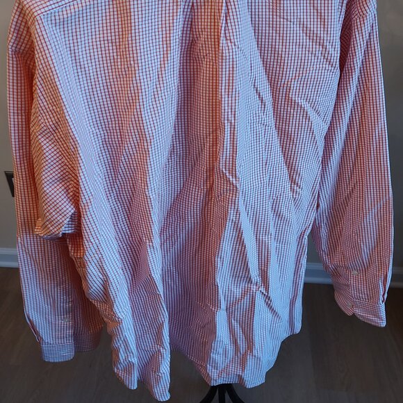 Ralph Lauren Blake Orange/White Long Sleeve Button Down Dress Shirt - Size XXL - Picture 3 of 5